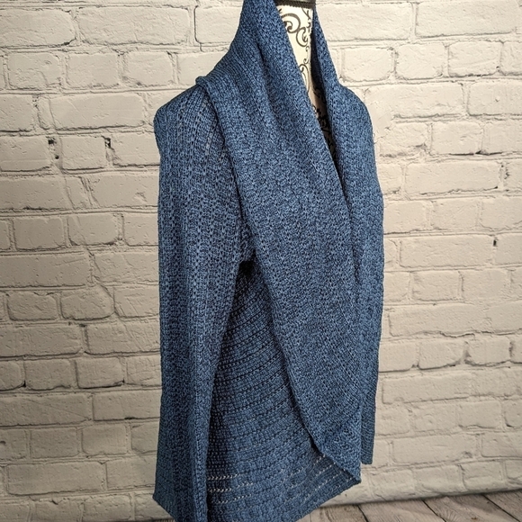 Vertical Design women's long sleeve stretch knit open front cardigan sz xl bb19 - Picture 4 of 9